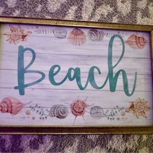 Beach Themed Wall Art with Seashells